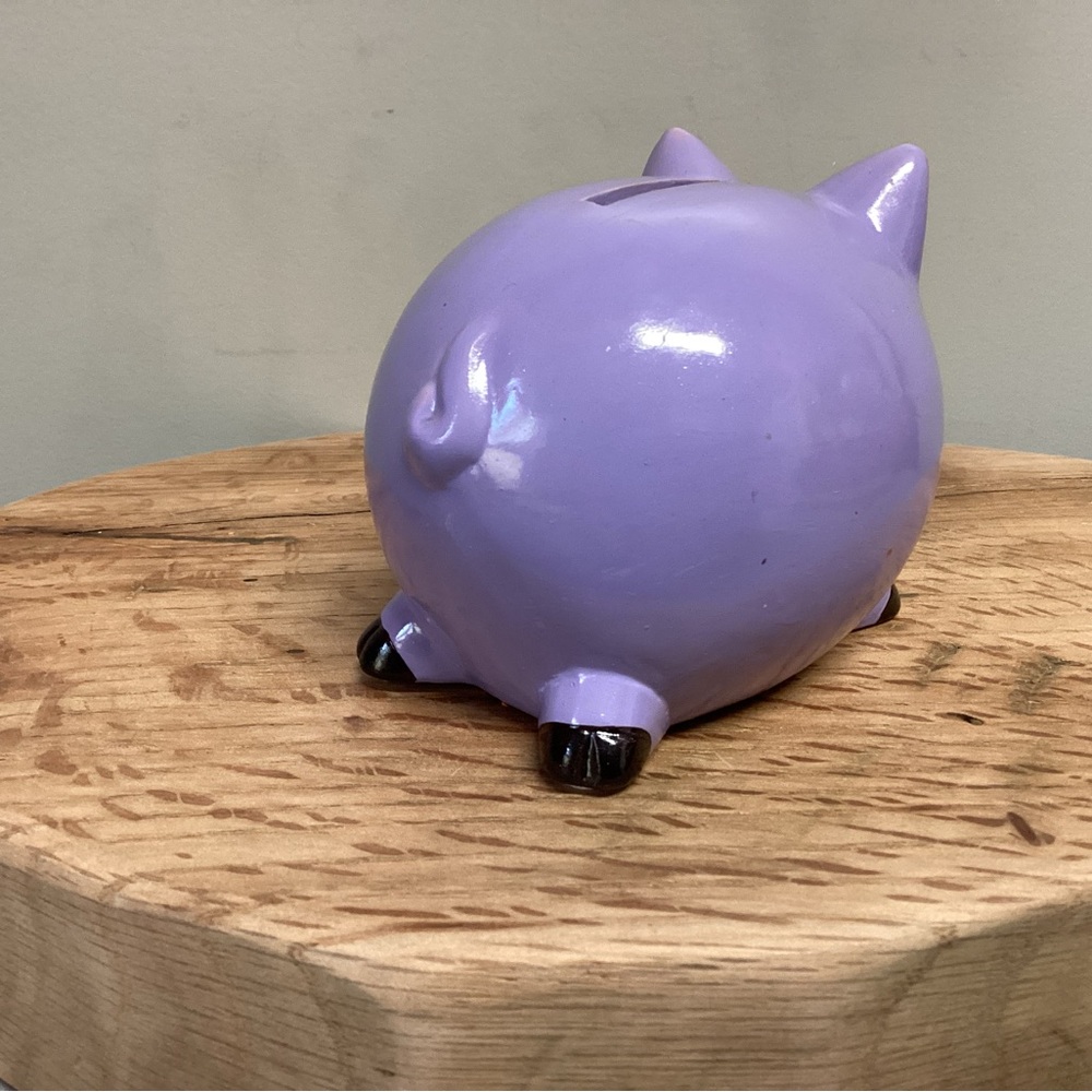 🟣 Purple Piggy Bank in Like New Condition - Cute & Colorful - Picture 6 of 15
